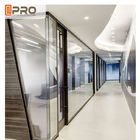 투명한 모듈 사무실 칸막이, 부드럽게 한 유리제 키 큰 사무실 칸막이