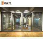 사무실 색깔을 위한 현대 디자인 분말 입히는 알루미늄 미닫이 문 선택적인 상업적인 자동적인 미닫이 유리 문