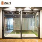건축 건물 실내 문 미닫이 문 구조를 위한 입히는 알루미늄 미닫이 유리 문을 강화하십시오