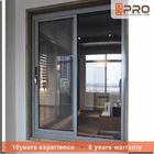 두 배 - 층 침묵하는 알루미늄 미닫이 유리 창 회색 색깔 상업적인 두 배 유리제 알루미늄 미닫이 창