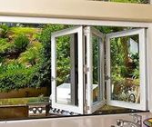 주방 에너지 용 유리 접이식 알루미늄 이중 접이식 창 - 효율적인 접이식 창 스크린 창 유리 접는 접기