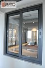 다크 그레이 슬라이딩 사무실 창 플라이 스크린 알루미늄 슬라이딩 유리 창 내부 슬라이딩 창 트리플 슬라이딩