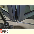 주거와 상업적인 frameless 접히는 유리창을 위한 바람 에너지 알루미늄 Bifold 창에 의하여 주문을 받아서 만들어지는 크기