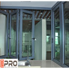 짙은 회색 현대 알루미늄 창, 환기 이중 접힌 주방 창 이중 접힌 미닫이 문 샤워 이중 접힌 문