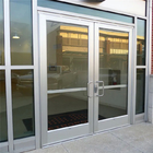 상업적 알루미늄 유리 여닫이 문 외부 상점 입구 앞문