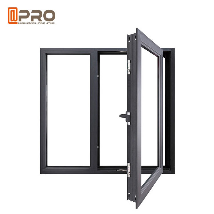 안전 철망사 ISO9001 CASEMENT WINDOWS DOORS 창 여닫이 창 손잡이를 가진 현대 알루미늄 여닫이 창 창