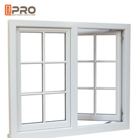 격자 디자인 백색 알루미늄 창을 가진 주거는 여닫이 창 창/알루미늄 선회 창을 밀어냅니다
